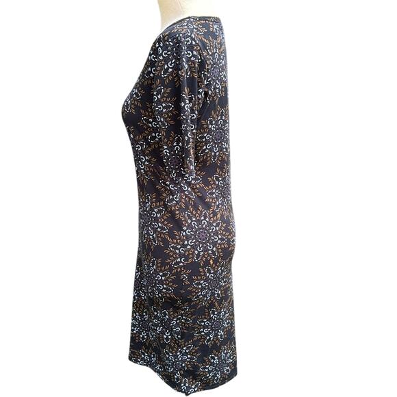 Lularoe Julia Black and Brown T-Shirt Dress Women's size Small - Picture 6 of 8